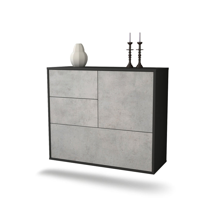 Sideboard Rancho Cucamonga, Beton, hängend (92x79x35cm)