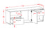 Lowboard Ambra, Rost Maß (136x49x35cm) - Dekati GmbH