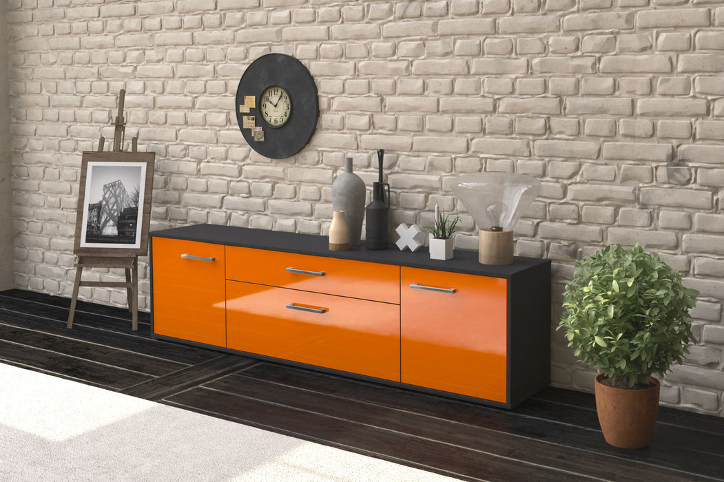 Lowboard Aria, Orange Front (180x49x35cm) - Dekati GmbH