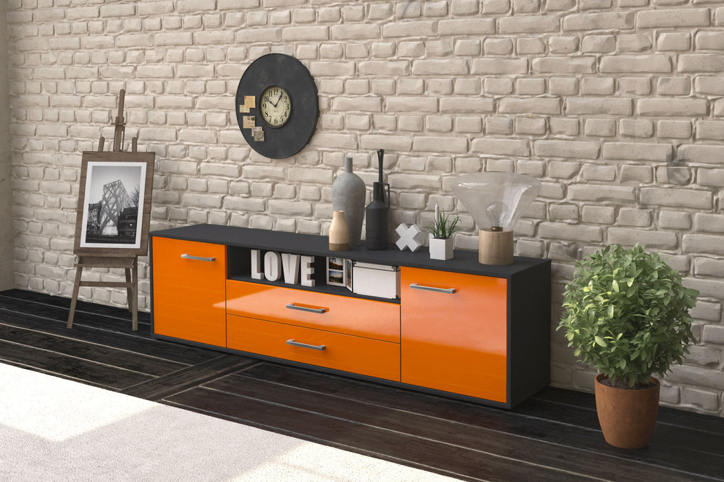 Lowboard Armanda, Orange Front (180x49x35cm) - Dekati GmbH