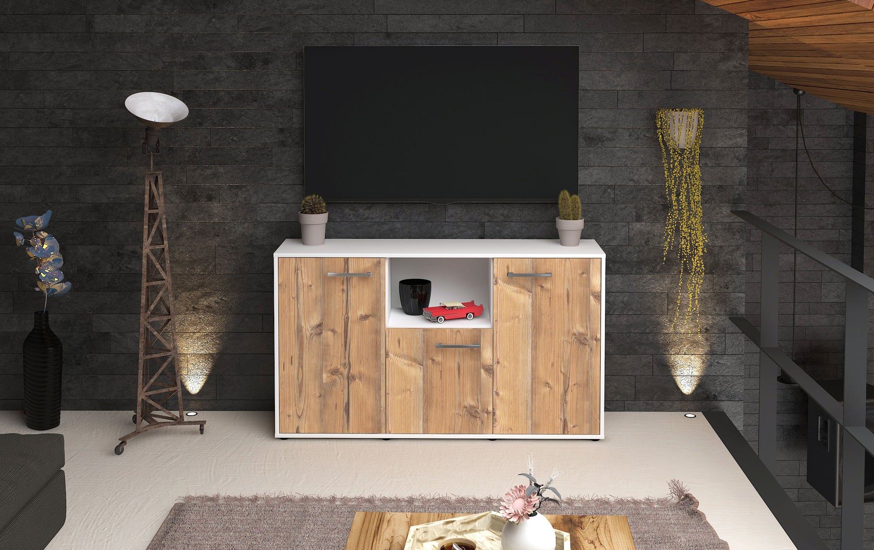 Sideboard Demetria, Pinie Studio ( 136x79x35cm) - Dekati GmbH