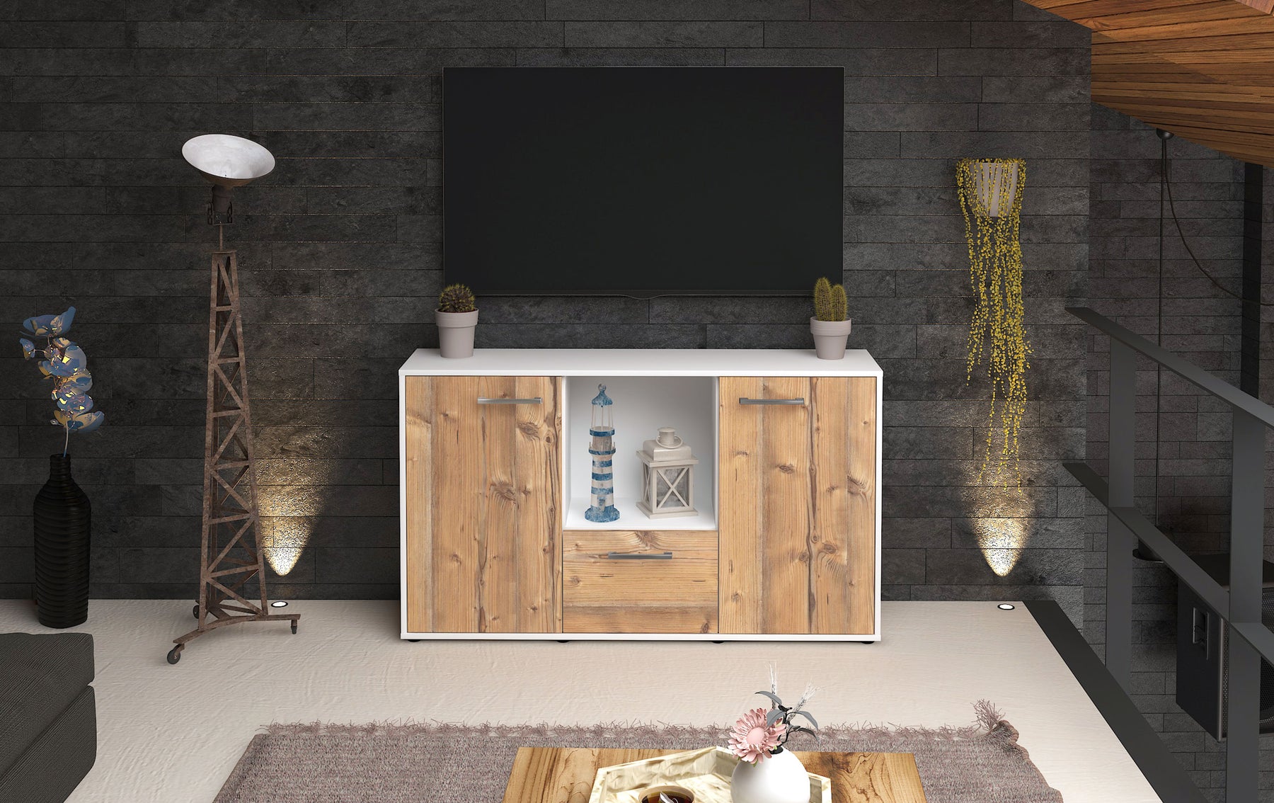 Sideboard Dhonna, Pinie Studio ( 136x79x35cm) - Dekati GmbH