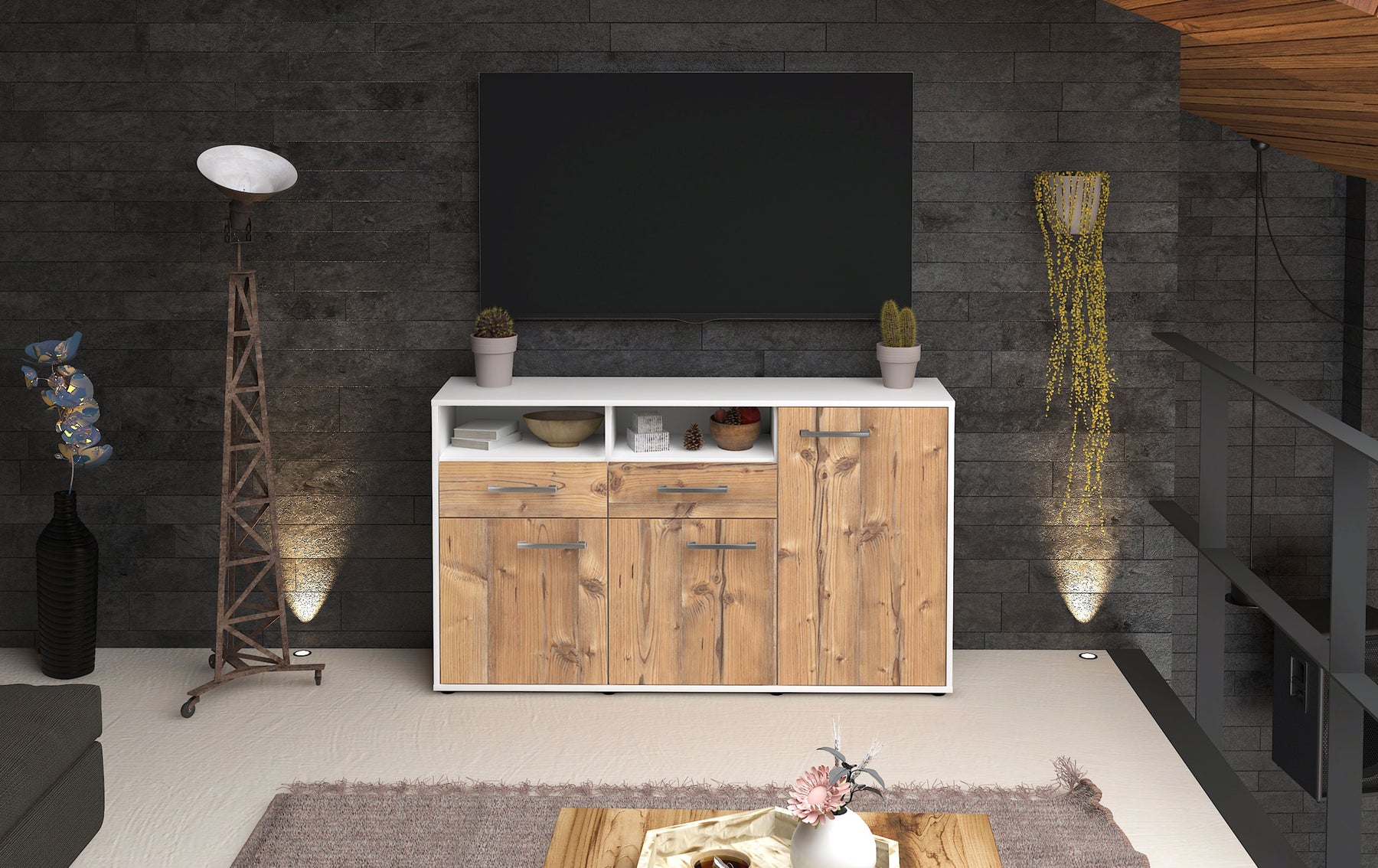 Sideboard Editta, Pinie Studio ( 136x79x35cm) - Dekati GmbH