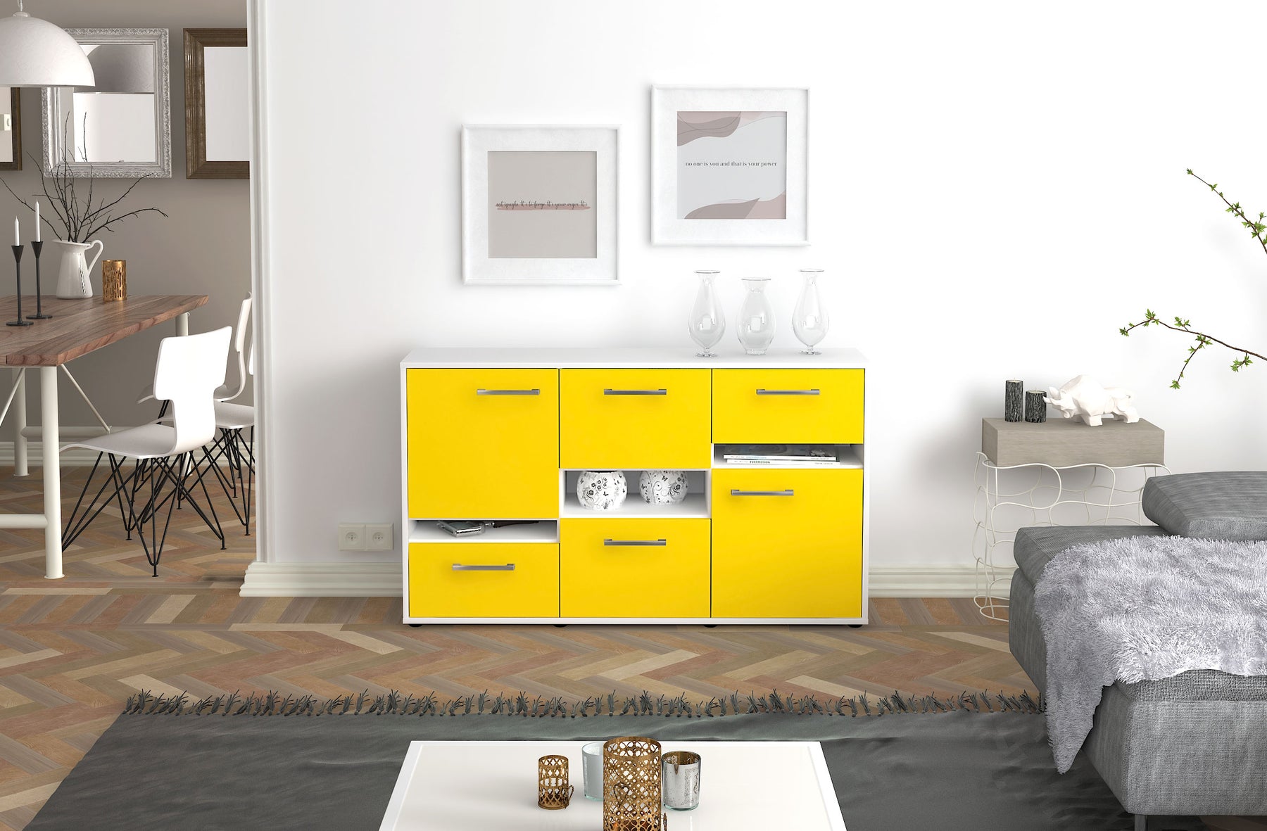 Sideboard Egizia, Gelb Studio ( 136x79x35cm) - Dekati GmbH