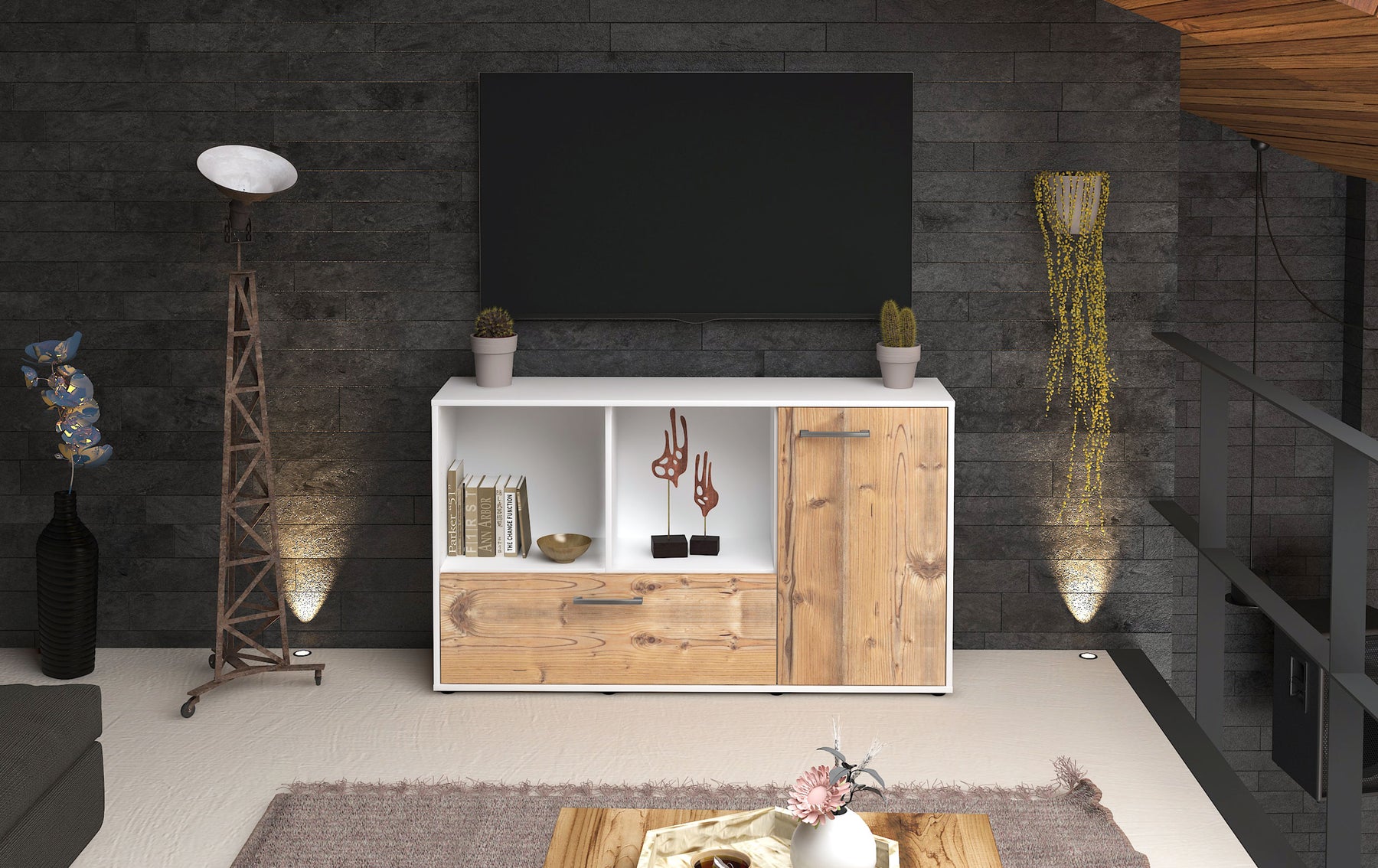 Sideboard Ela, Pinie Studio ( 136x79x35cm) - Dekati GmbH