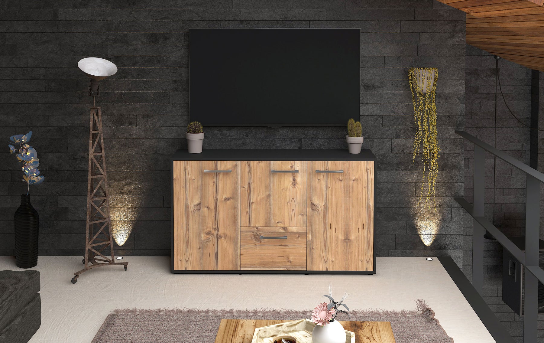 Sideboard Diana, Pinie Studio (136x79x35cm) - Dekati GmbH