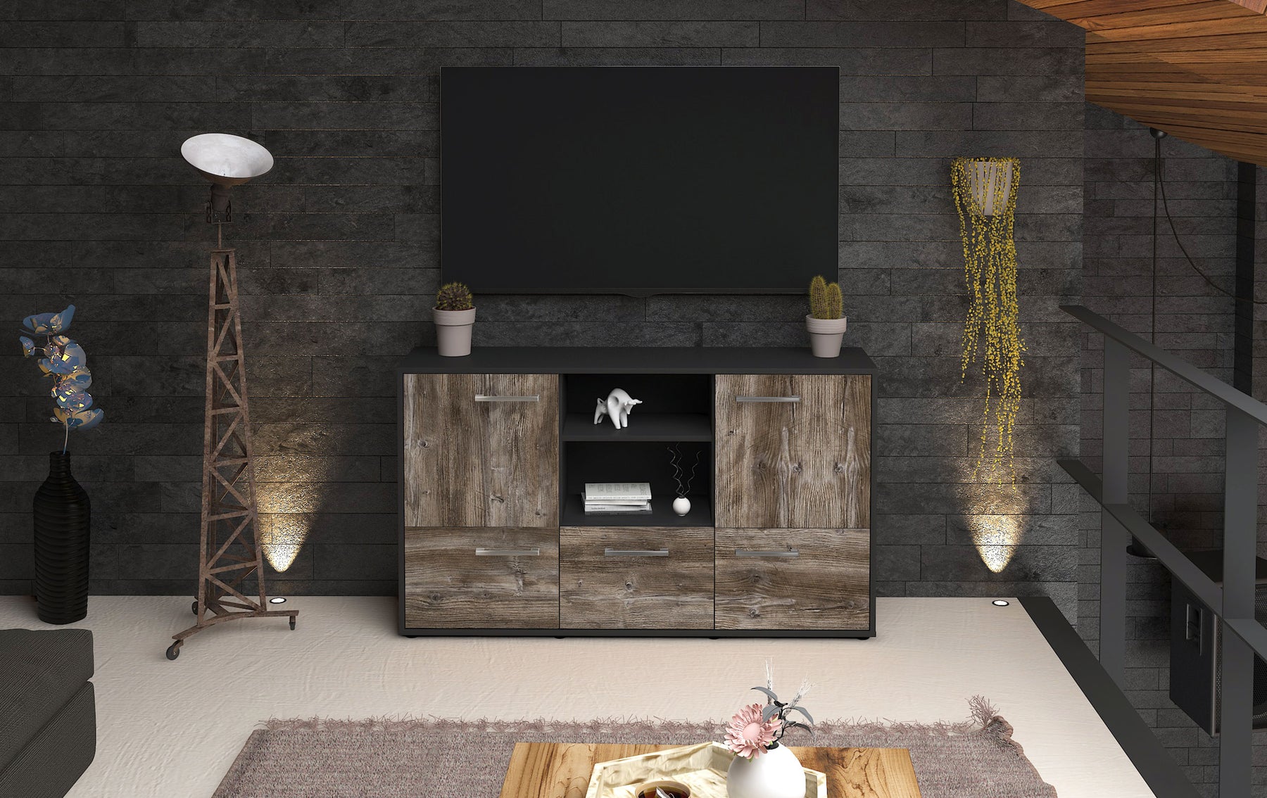 Sideboard Diellza, Treibholz Studio (136x79x35cm) - Dekati GmbH