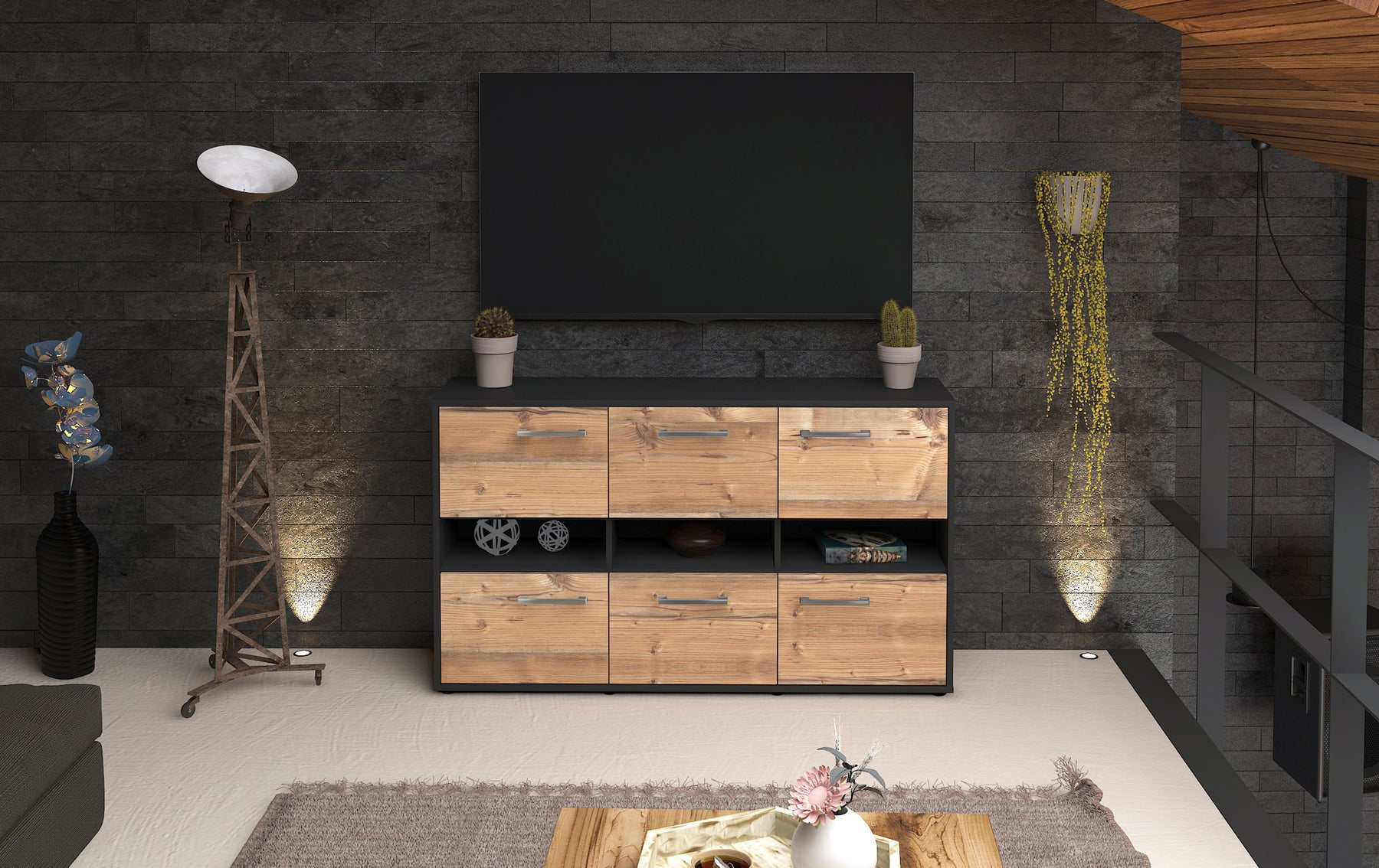 Sideboard Diletta, Pinie Studio (136x79x35cm) - Dekati GmbH