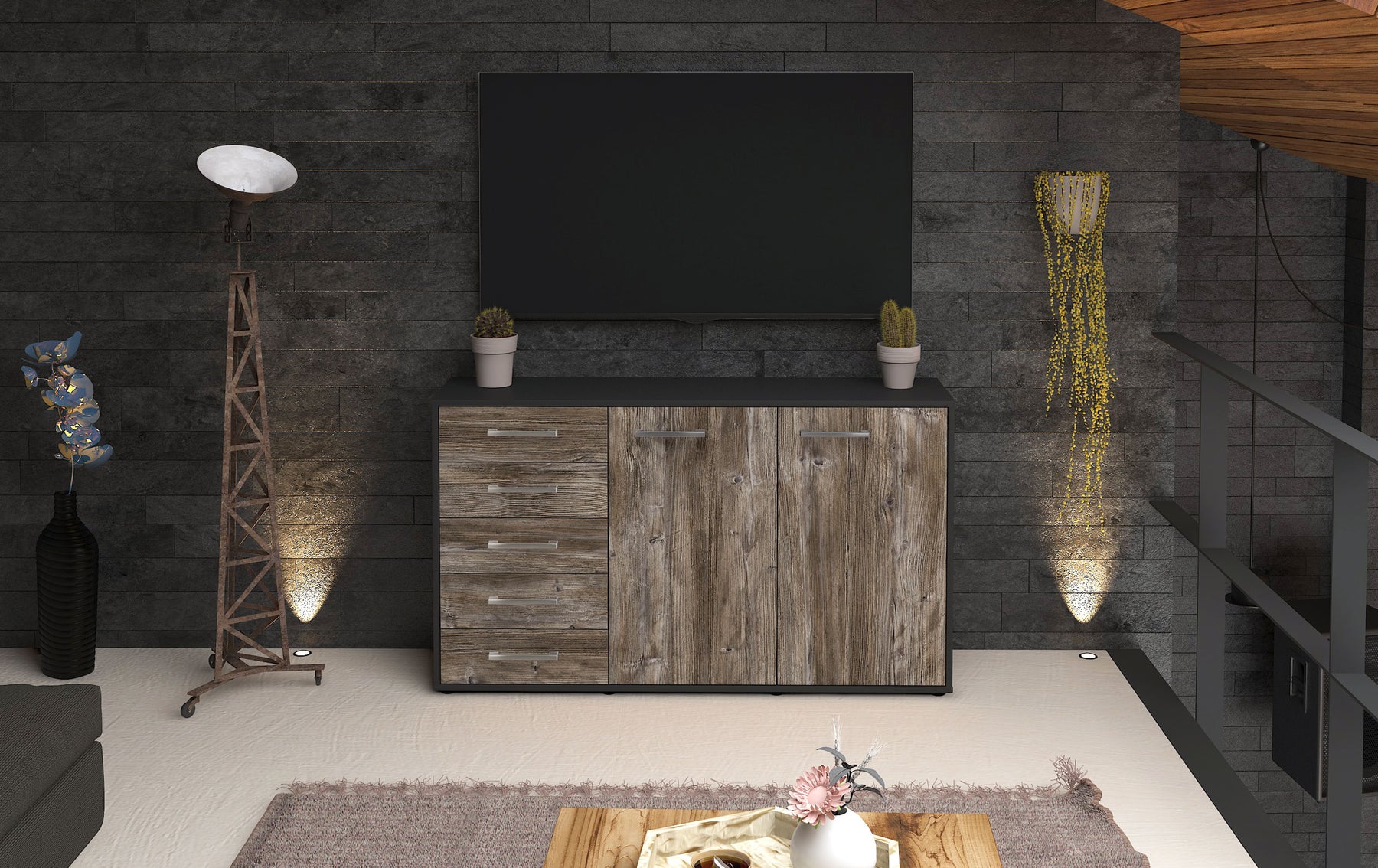 Sideboard Dorentina, Treibholz Studio (136x79x35cm) - Dekati GmbH