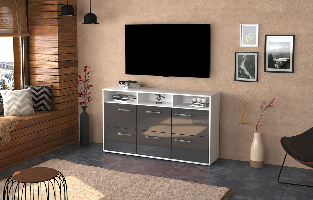 Sideboard Dilara, Grau Front ( 136x79x35cm) - Dekati GmbH