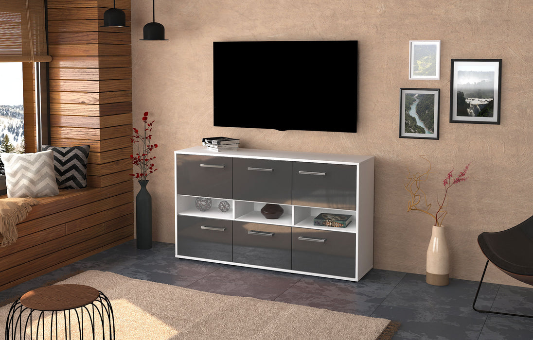 Sideboard Diletta, Grau Front ( 136x79x35cm) - Dekati GmbH