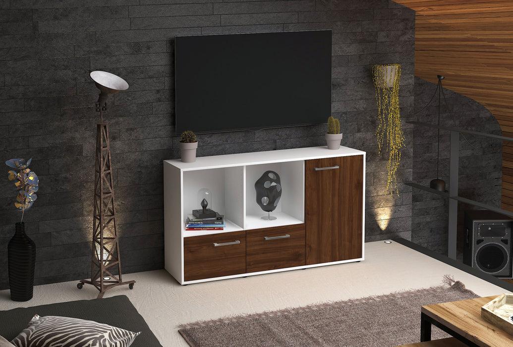 Sideboard Dolcia, Walnuss Front ( 136x79x35cm) - Dekati GmbH