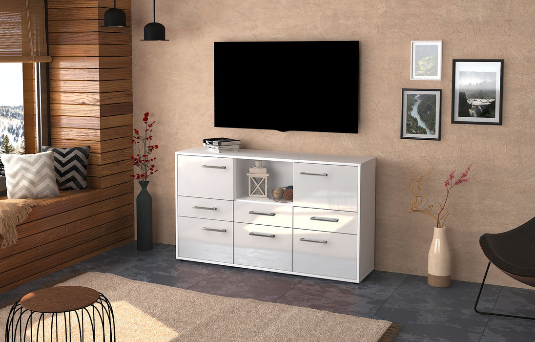 Sideboard Dominika, Weiß Front ( 136x79x35cm) - Dekati GmbH