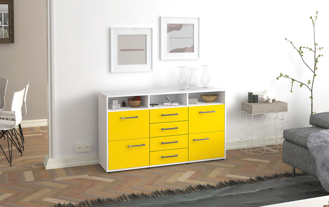 Sideboard Donabella, Gelb Front ( 136x79x35cm) - Dekati GmbH