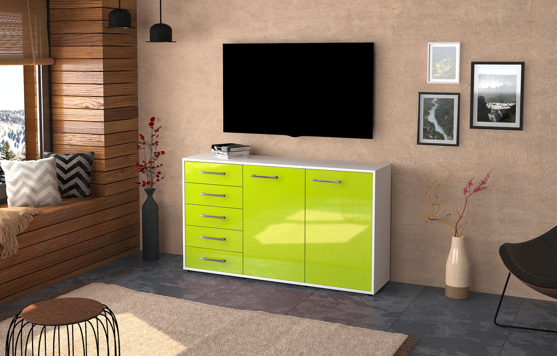 Sideboard Dorentina, Gruen Front ( 136x79x35cm) - Dekati GmbH