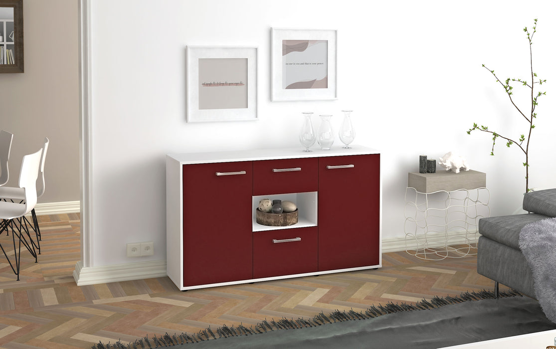 Sideboard Doriana, Bordeaux Front ( 136x79x35cm) - Dekati GmbH