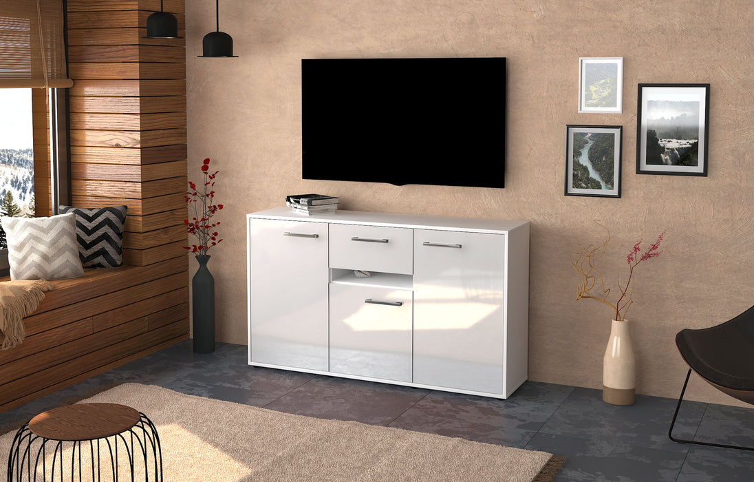 Sideboard Dorina, Weiß Front ( 136x79x35cm) - Dekati GmbH