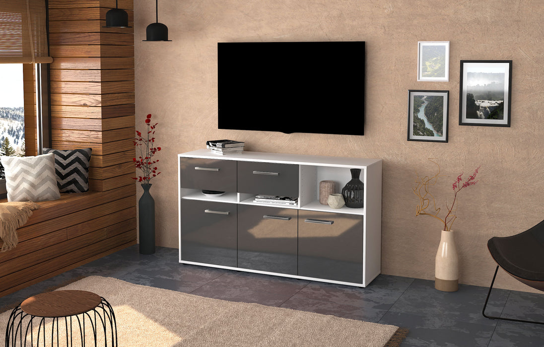 Sideboard Dorotea, Grau Front ( 136x79x35cm) - Dekati GmbH