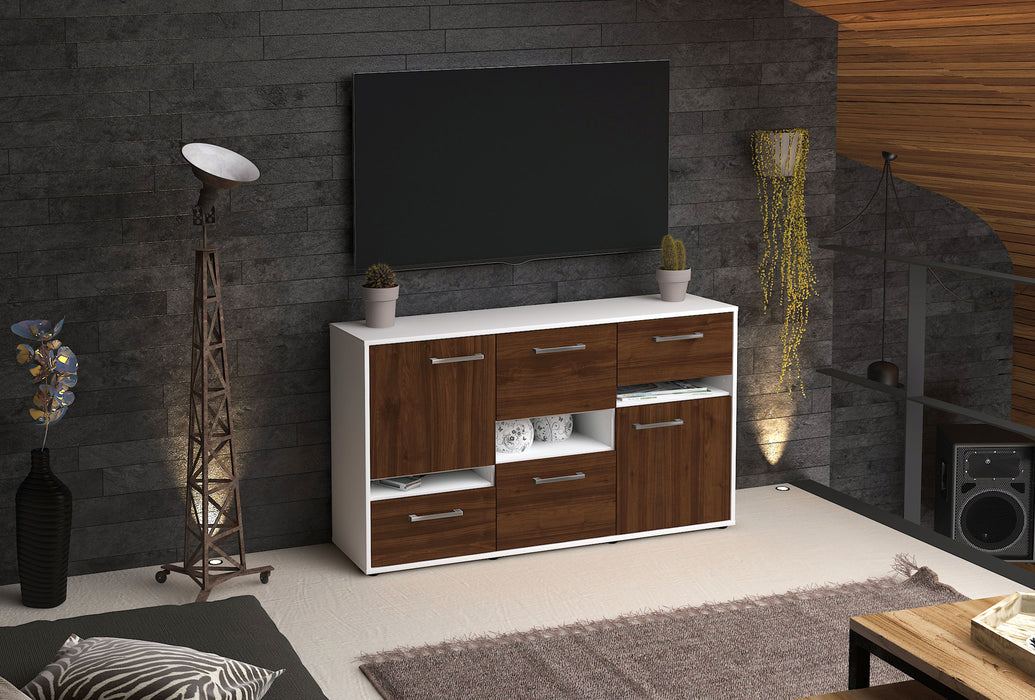 Sideboard Egizia, Walnuss Front ( 136x79x35cm) - Dekati GmbH