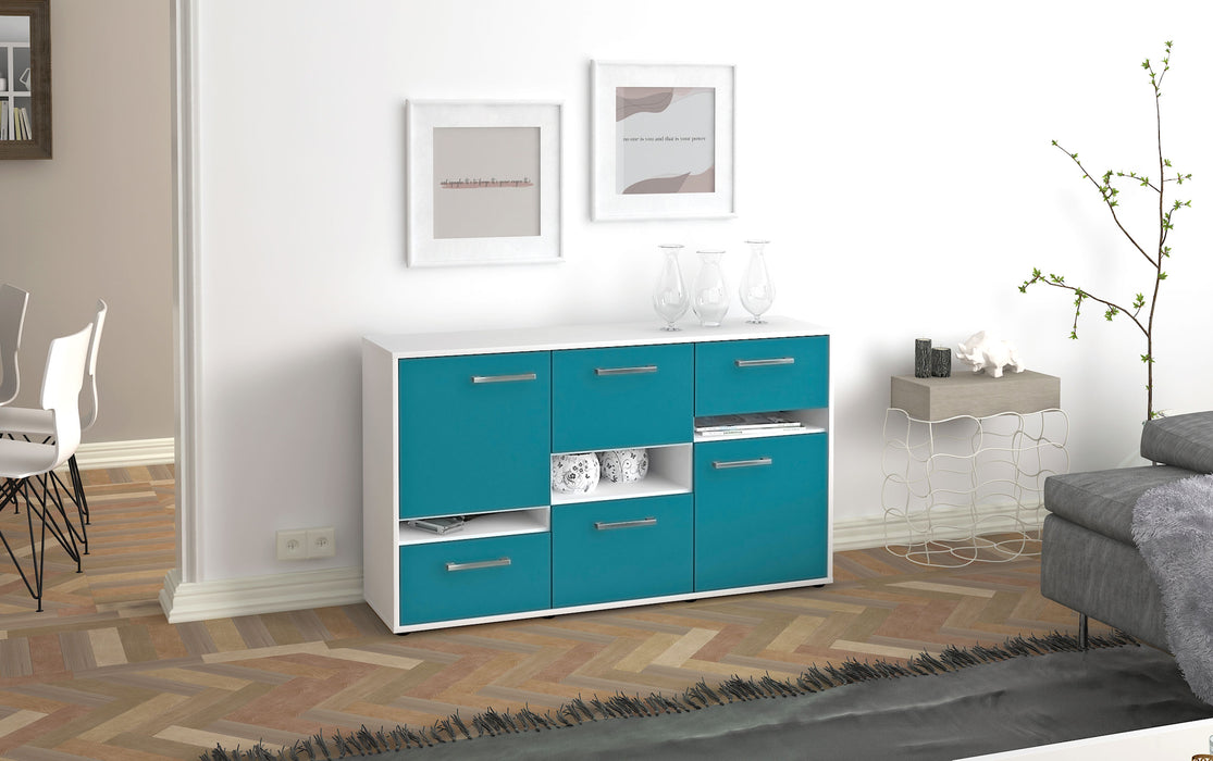 Sideboard Egizia, Tuerkis Front ( 136x79x35cm) - Dekati GmbH