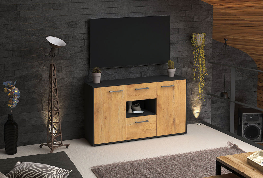 Sideboard Denise, Eiche Front (136x79x35cm) - Dekati GmbH