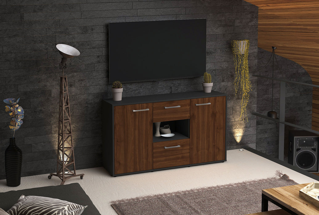 Sideboard Denise, Walnuss Front (136x79x35cm) - Dekati GmbH