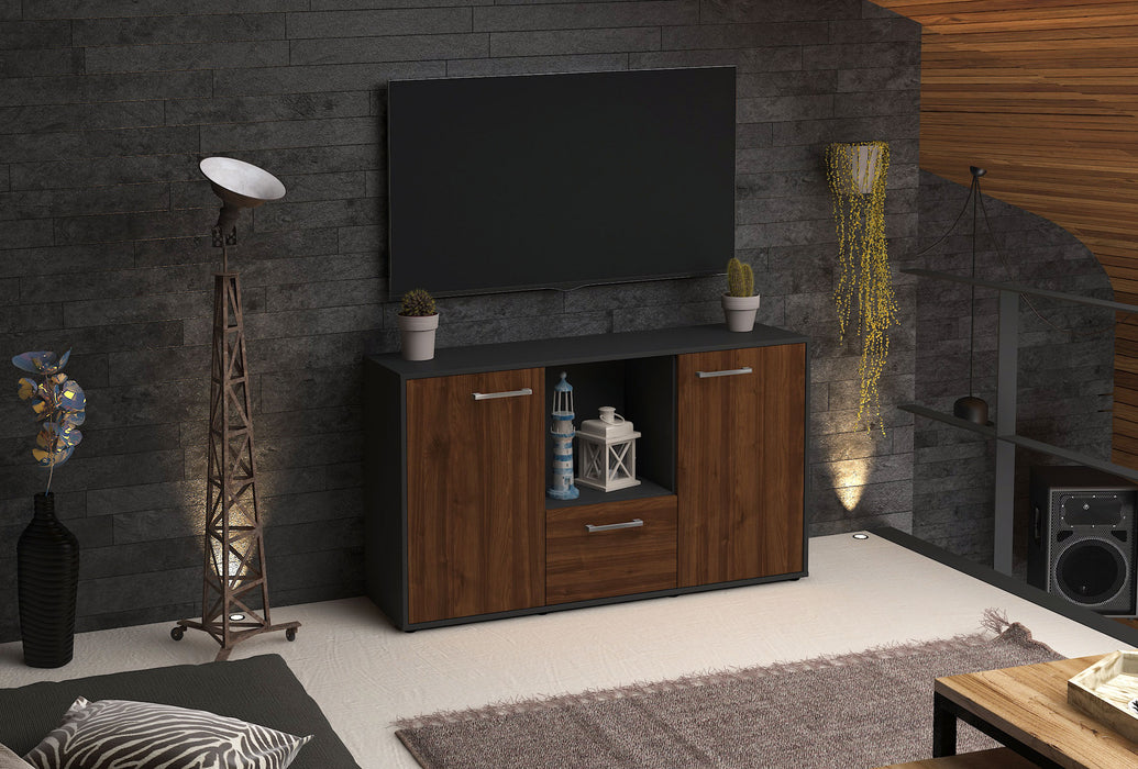 Sideboard Dhonna, Walnuss Front (136x79x35cm) - Dekati GmbH