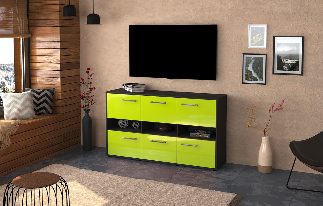 Sideboard Diletta, Gruen Front (136x79x35cm) - Dekati GmbH