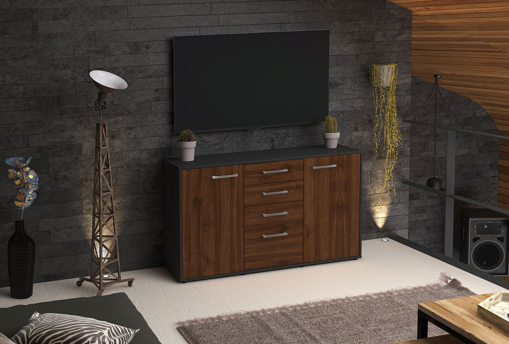 Sideboard Donatella, Walnuss Front (136x79x35cm) - Dekati GmbH