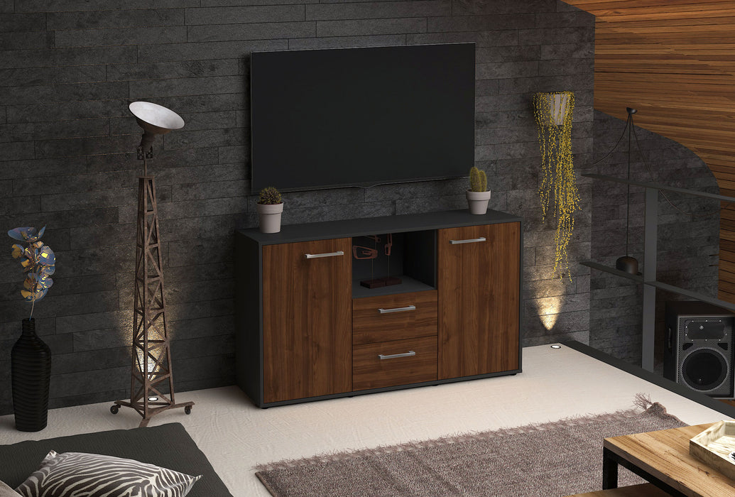 Sideboard Donika, Walnuss Front (136x79x35cm) - Dekati GmbH