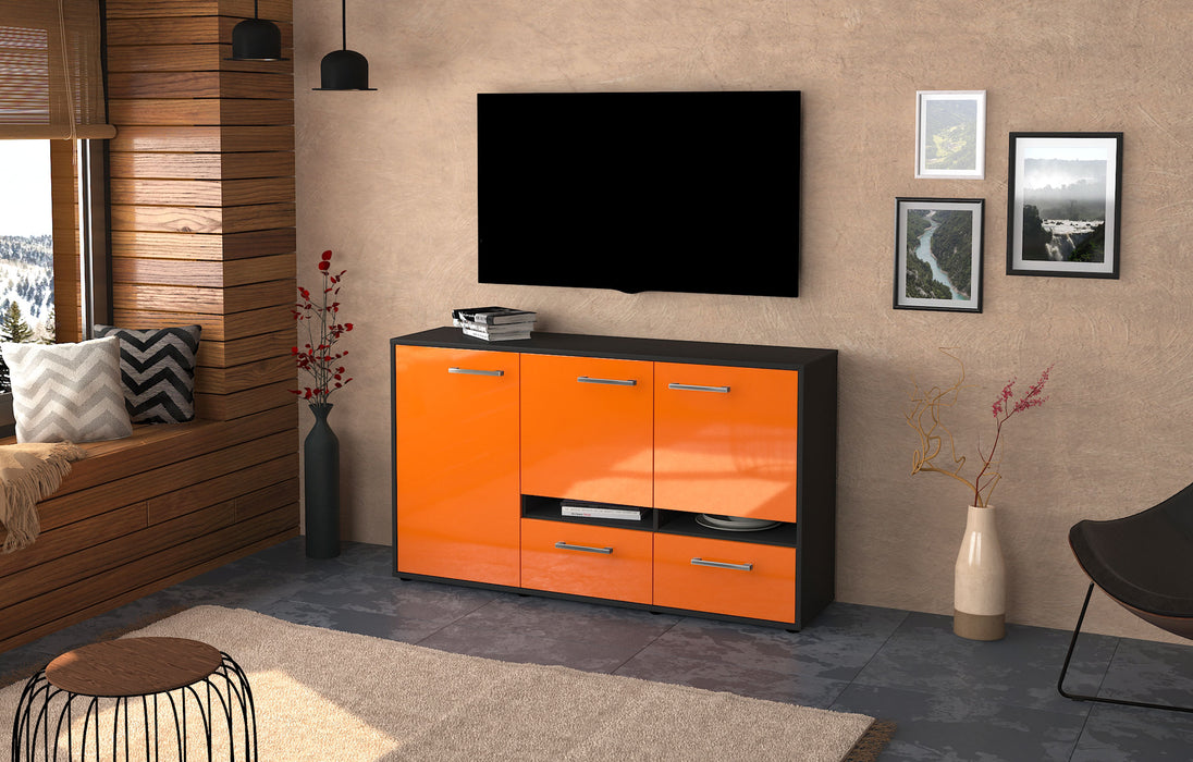 Sideboard Ebe, Orange Front (136x79x35cm) - Dekati GmbH