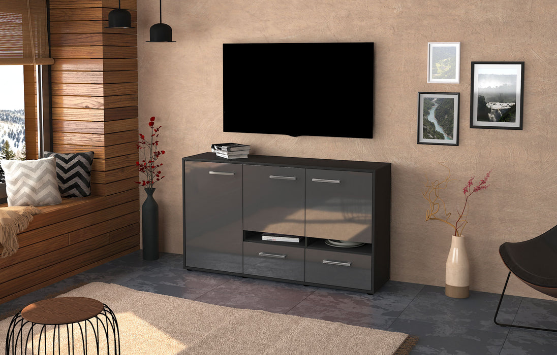 Sideboard Ebe, Grau Front (136x79x35cm) - Dekati GmbH