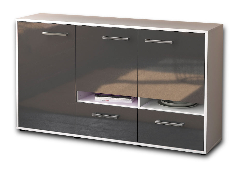 Sideboard Ebe, Grau Seite ( 136x79x35cm) - Dekati GmbH