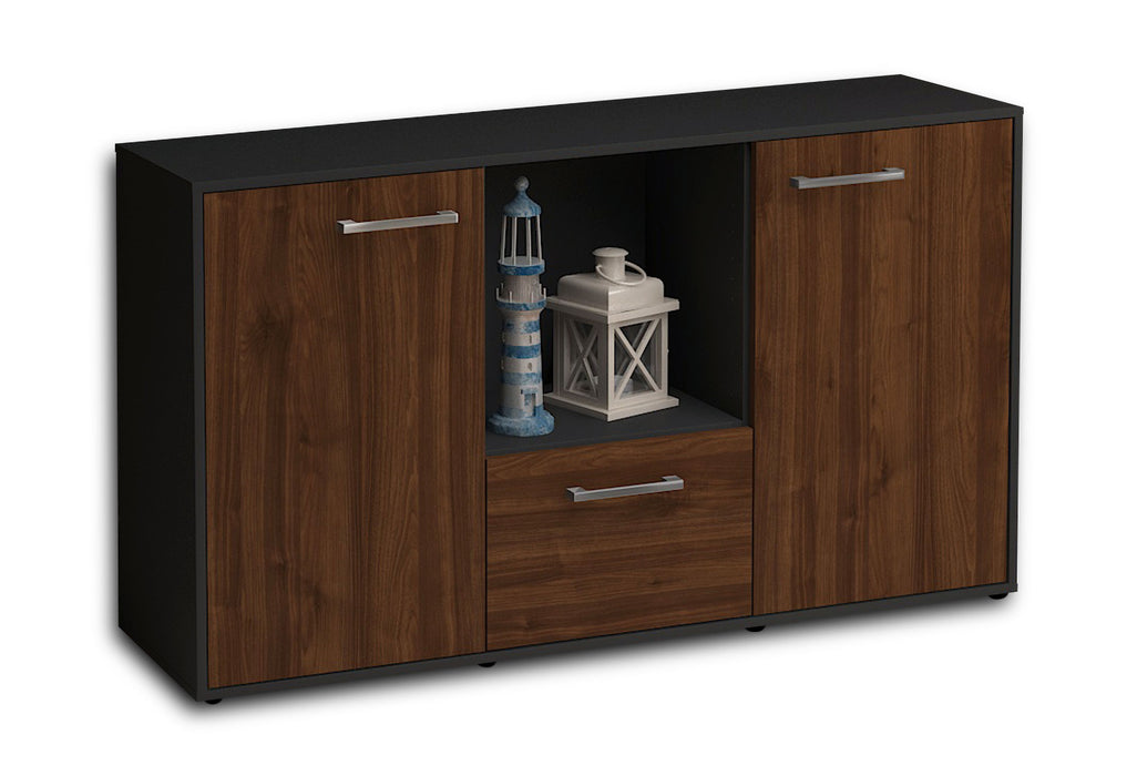 Sideboard Dhonna, Walnuss Seite (136x79x35cm) - Dekati GmbH