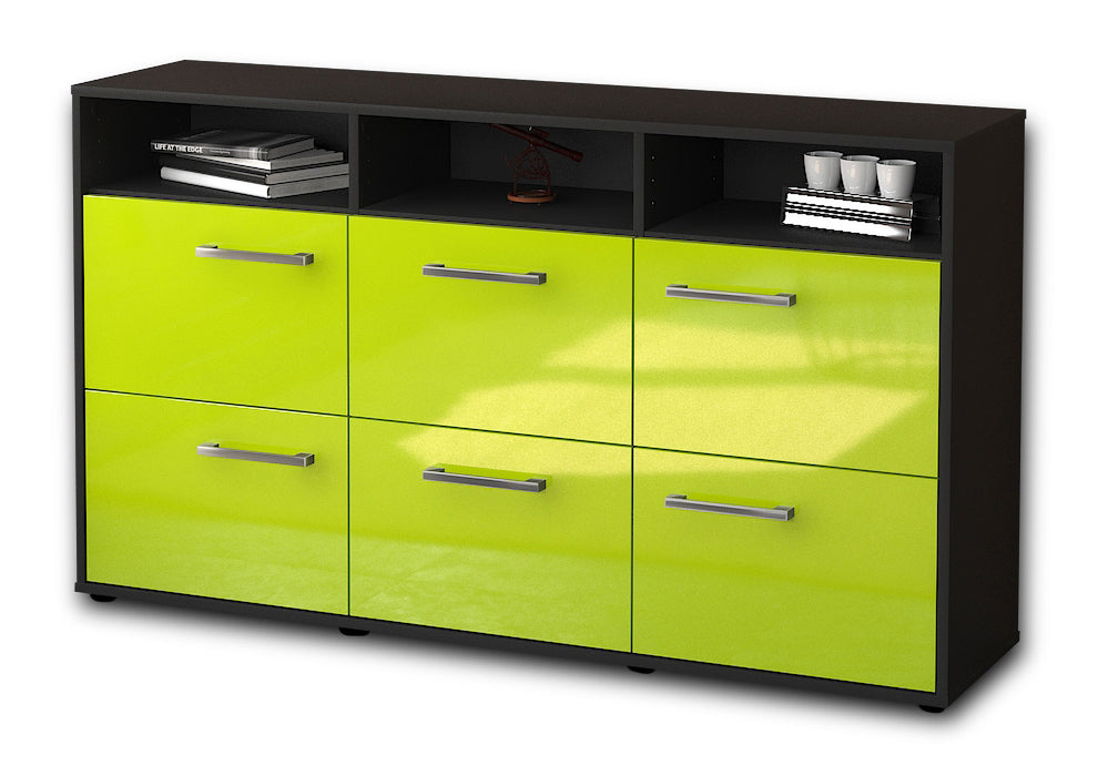 Sideboard Dilara, Gruen Seite (136x79x35cm) - Dekati GmbH