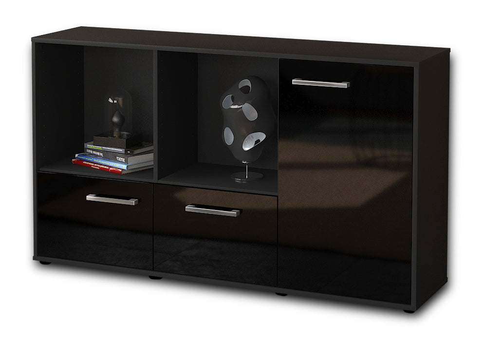 Sideboard Dolcia, Schwarz Seite (136x79x35cm) - Dekati GmbH