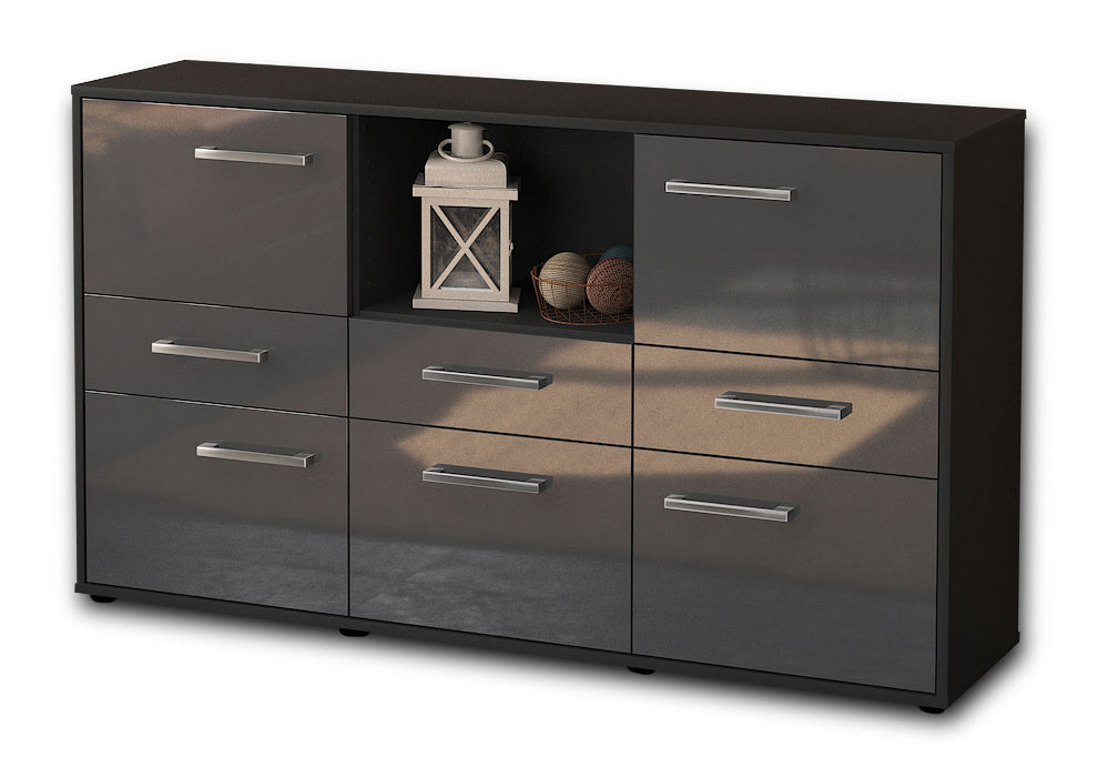 Sideboard Dominika, Grau Seite (136x79x35cm) - Dekati GmbH