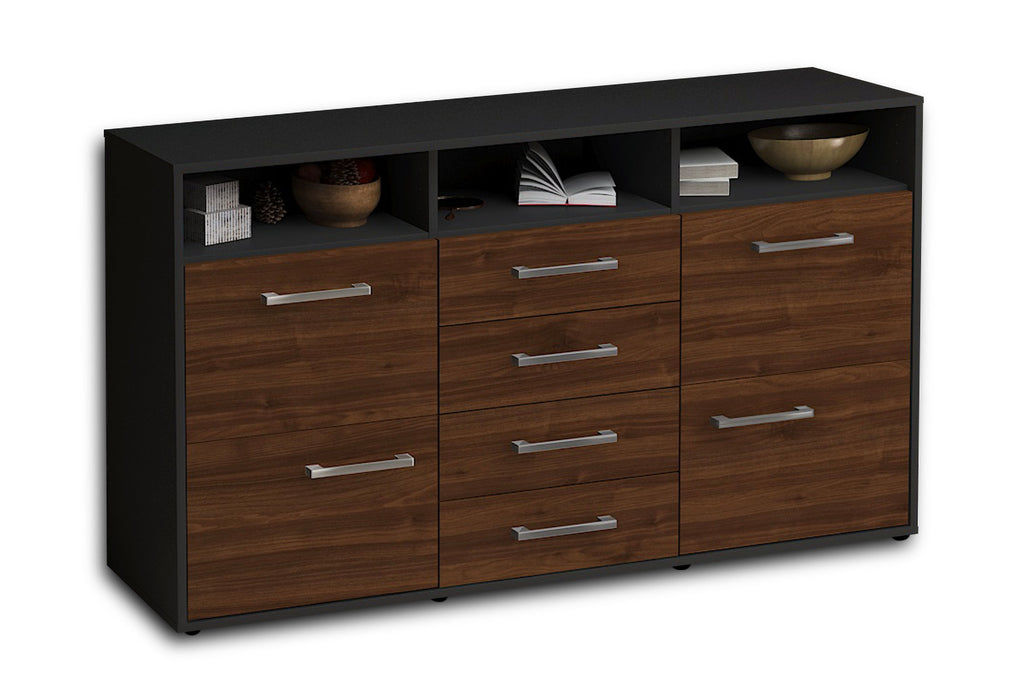 Sideboard Donabella, Walnuss Seite (136x79x35cm) - Dekati GmbH