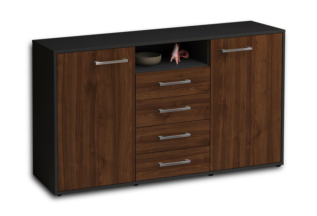 Sideboard Donnice, Walnuss Seite (136x79x35cm) - Dekati GmbH