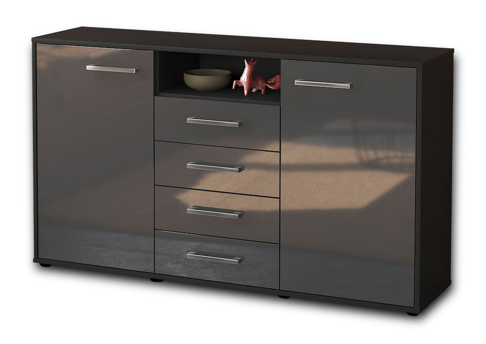 Sideboard Donnice, Grau Seite (136x79x35cm) - Dekati GmbH