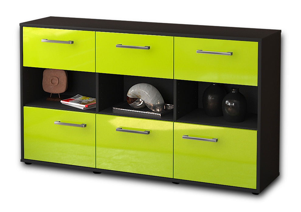 Sideboard Dorett, Gruen Seite (136x79x35cm) - Dekati GmbH