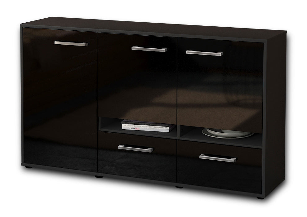 Sideboard Ebe, Schwarz Seite (136x79x35cm) - Dekati GmbH