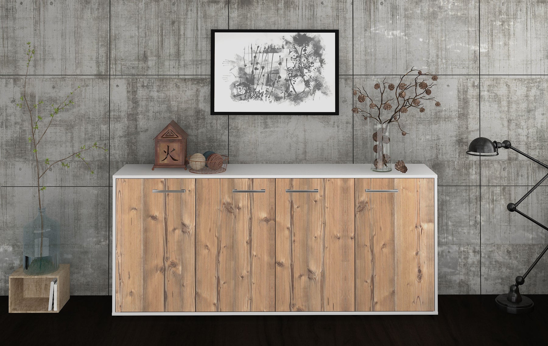 Sideboard Elana, Pinie Studio (180x79x35cm) - Dekati GmbH