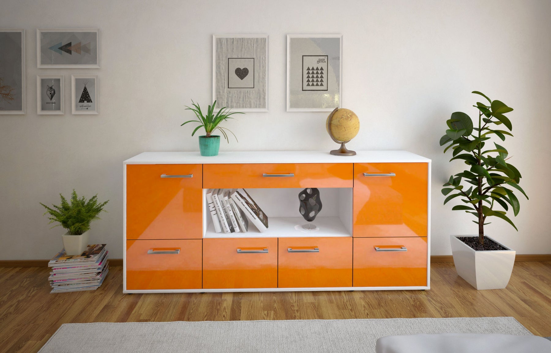 Sideboard ELSA, Orange Studio (180x79x35cm) - Dekati GmbH