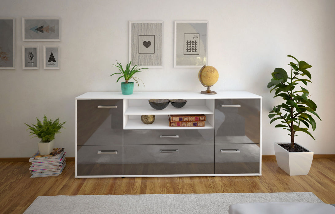 Sideboard Eluana, Grau Studio (180x79x35cm) - Dekati GmbH