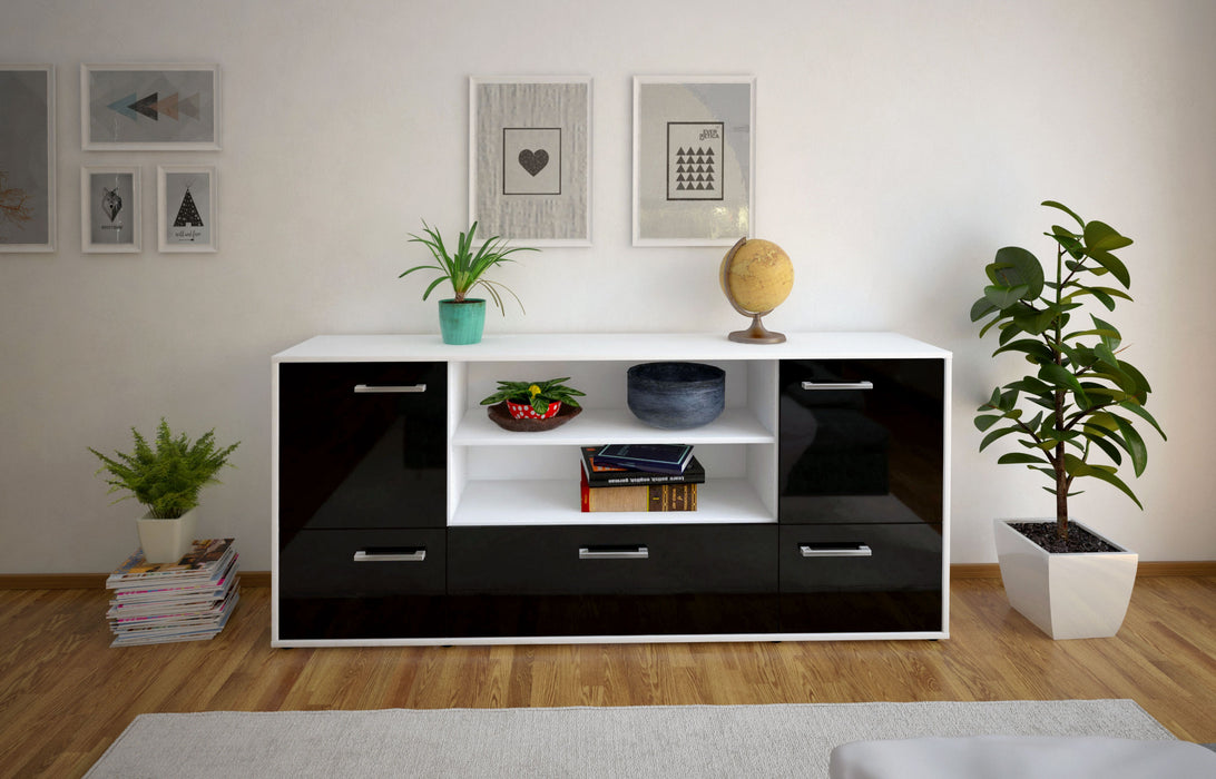 Sideboard Emanuela, Schwarz Studio (180x79x35cm) - Dekati GmbH