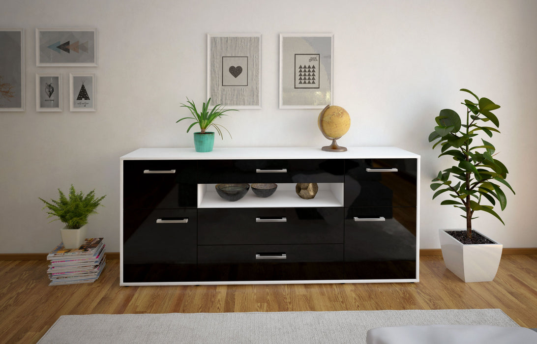 Sideboard Emma, Schwarz Studio (180x79x35cm) - Dekati GmbH