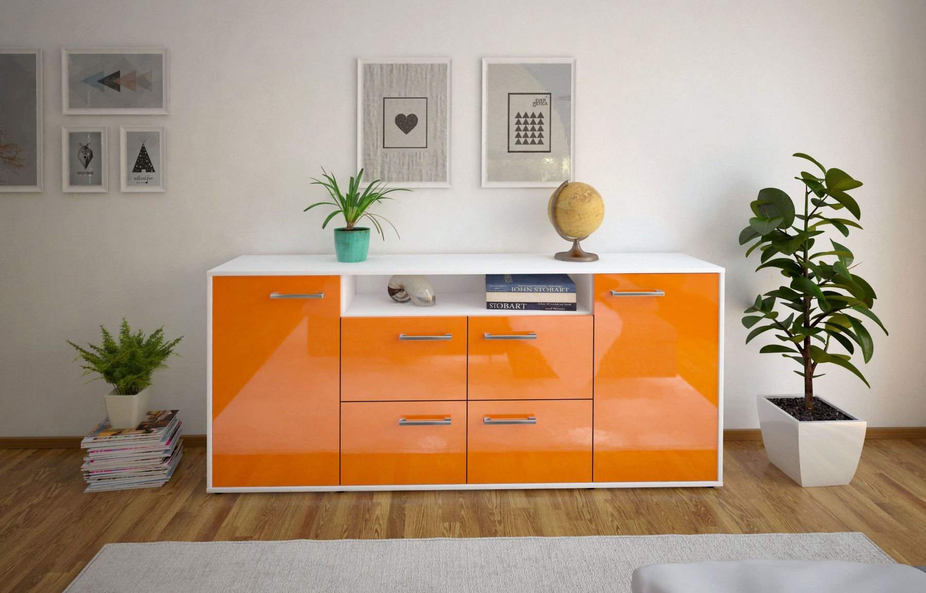 Sideboard Ephenia, Orange Studio (180x79x35cm) - Dekati GmbH