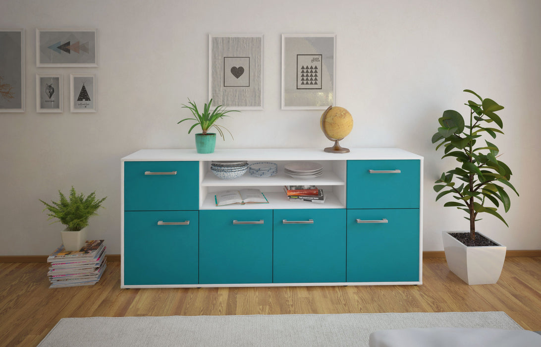 Sideboard Ermelina, Tuerkis Studio (180x79x35cm) - Dekati GmbH