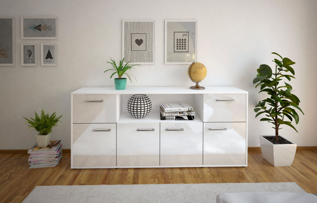 Sideboard Ermentrude, Weiß Studio (180x79x35cm) - Dekati GmbH